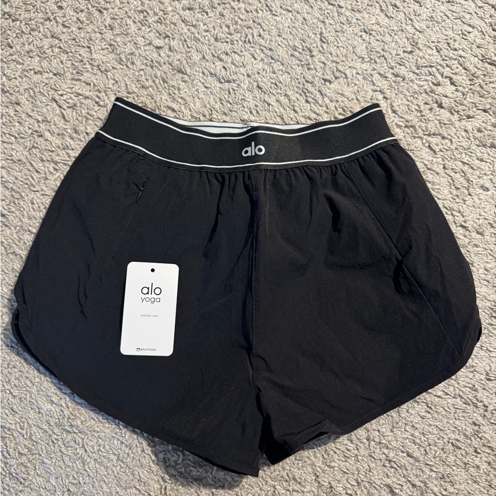 ALO Yoga Match Point Black Shorts *MADE IN CHINA*